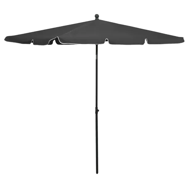 Parasol ogrodowy UV z funkcją pochylania, antracytowy, 210x140x238 cm