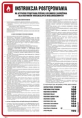 Instrukcje stanowiskowe BHP - DB017 INSTRUKCJA POSTĘPOWANIA NA WYPADEK POWST. POŻARU LUB INNEGO ZAGROŻENIA DLA BUDYNKÓW MIESZKALNYCH WIE, FN - FOLIA SAMOPRZYLEPNA; (245X350MM) - miniaturka - grafika 1