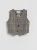Kurtki i płaszcze dla dziewczynek - Reserved - Kamizelka w kratę - wielobarwny - miniaturka - grafika 1