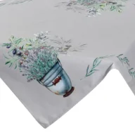 Obrusy i serwetki - Eurofirany B.b. Choczyńscy Sp.J. Obrus SUMMER1 140x220 wiaderko z lawendą - miniaturka - grafika 1