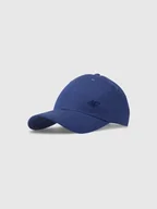 Czapki i chusty sportowe męskie - 4F Czapka z daszkiem unisex 4FWSS25ACABU367-31S Niebieski Roz. S/M - miniaturka - grafika 1