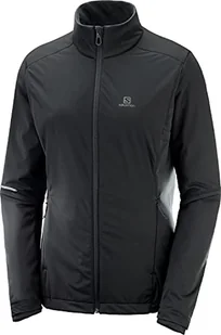 Salomon damska kurtka sportowa, Agile Warm JKT W, poliester, czarny, rozmiar XS, LC1157200 - Kurtki damskie - miniaturka - grafika 1