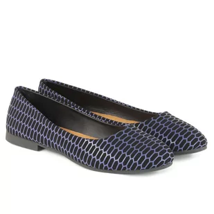 Baleriny damskie Sport BR02-5 czarno/niebieskie - Baleriny - miniaturka - grafika 1