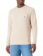 Bluzy męskie - Lee Męska bluza Crew SWS, Oxford TAN, rozm. XXL, Oxford Tan., XXL - miniaturka - grafika 1