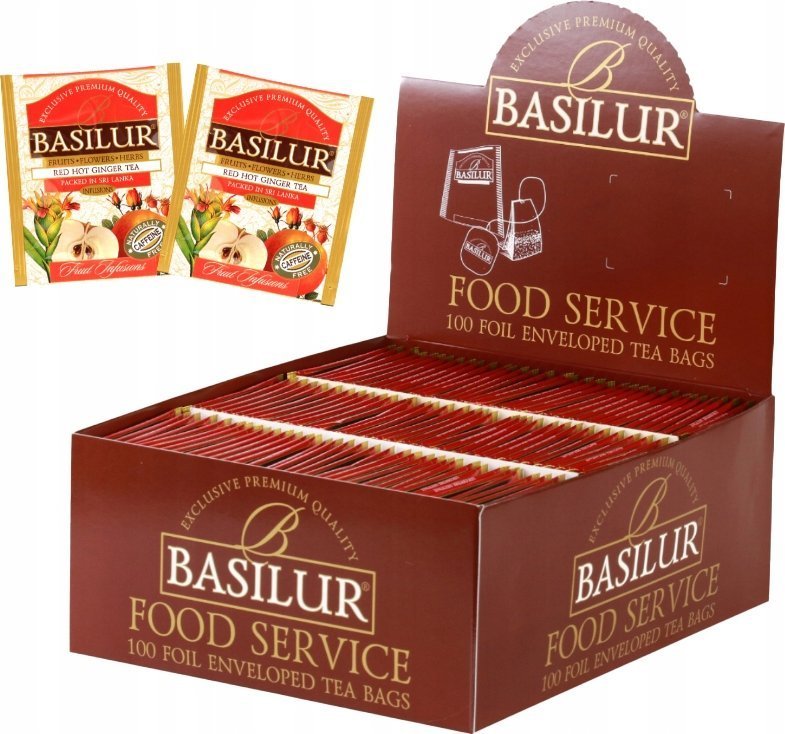 Basilur Basilur RED HOT GINGER HORECA herbata owocowa bez kofeiny imbir pomarańcza - w kopertach 100 x 1,8 g