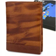 Portfele - Portfel skórzany męski pionowy klasyczny brązowy RFiD Beltimore D36 - miniaturka - grafika 1