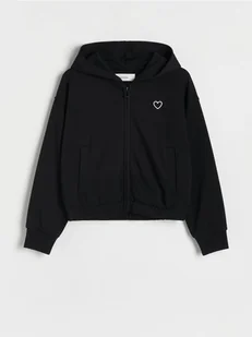 Reserved - Bluza z kapturem - czarny - Bluzki dla dziewczynek - miniaturka - grafika 1