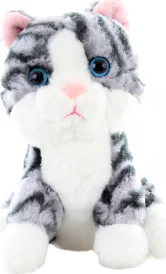 Pluszowe Zoo dla najmniejszych: Maskotka Kotek szary 18cm (61724) - Maskotki i pluszaki - miniaturka - grafika 1