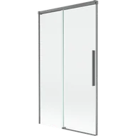 Parawany nawannowe - Mexen Rox parawan nawannowy 2-skrzydłowy rozsuwany 100 x 150 cm, transparent, gun metal - 8C9-100-001-95-00 - miniaturka - grafika 1