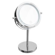 Lusterka do makijażu - 5five Simply Smart Podświetlane lusterko kosmetyczne LED okrągłe na metalowej podstawie 160974 - miniaturka - grafika 1