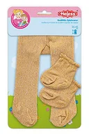 Rajstopy dziecięce - Heless Heless 476 rajstopy ze skarpetkami dla lalek, złoty, rozmiar 35-45 cm 476 - miniaturka - grafika 1