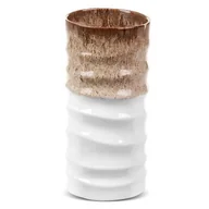 Wazony i flakony - Wazon dekoracyjny ceramiczny ERINA 12X12X25 kremowy - miniaturka - grafika 1