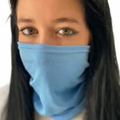 Czapki i chusty sportowe damskie - NANO szalik wielofunkcyjny (z kieszenią filtracyjną) .M .lazur - miniaturka - grafika 1