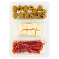 Kiełbasa i wędliny - Tapas Jamon Serrano Ser Oliwki 120 g (3 x 40 g) - miniaturka - grafika 1