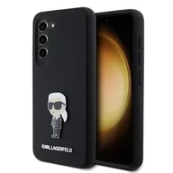 Etui i futerały do telefonów - Karl Lagerfeld KLHCS23MSMHKNPK S23+ S916 czarny/black Silicone Ikonik Metal Pin - miniaturka - grafika 1