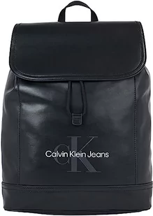 Calvin Klein Męskie plecaki Monogram Soft Flap BP 43, czarne, jeden rozmiar, Czarny, Rozmiar Uniwersalny - Plecaki - miniaturka - grafika 1
