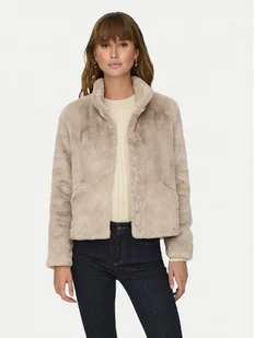 ONLY Futro Newvida 15295423 Beżowy Regular Fit - Płaszcze damskie - miniaturka - grafika 1