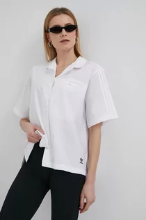 Koszule damskie - Adidas Originals Originals koszula Adicolor kolor biały - grafika 1