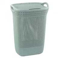 Kosze na bieliznę - Curver Kosz na pranie Knit, szaroniebieski, 57 l - miniaturka - grafika 1