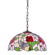 Lampy sufitowe - Barwna lampa wisząca do salonu, witraż K-P161386 z serii BUTTERFLY  - miniaturka - grafika 1