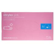 Akcesoria medyczne - Mercator Medical Mercator Rękawiczki diagnostyczne nitrylex pink M - 100 sztuk RD30144003 - miniaturka - grafika 1