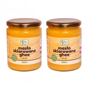 Palce lizać Masło sklarowane ghee naturalne Zestaw 2 x 520 ml - Masło i margaryna - miniaturka - grafika 1