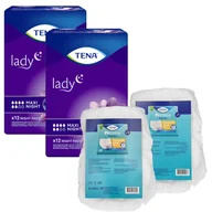 Podpaski - Zestaw Tena Lady, podpaski specjalistyczne, Maxi Night, 2 x 12 sztuk + ProSkin Pants Normal majtki chłonne, rozmiar M i L, 2 próbki - miniaturka - grafika 1