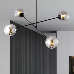 Emibig LINEAR 4 BLACK/GRAFIT 1167/4 lampa sufitowa żyrandol nowoczesny klosze 1167/4 - Lampy sufitowe - miniaturka - grafika 4