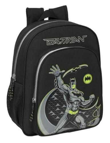 Safta BATMAN GAME OVER - Plecak szkolny dla dzieci, plecak dziecięcy, odpowiedni do wózka, idealny dla dzieci w wieku szkolnym, wygodny i wszechstronny, jakość i wytrzymałość, 32 x 12 x 38 cm, Czarny