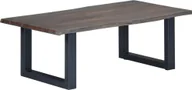 Ławy i stoliki kawowe - Stolik kawowy Living edges szary 115x60x40cm lite drewno akacjowe - miniaturka - grafika 1