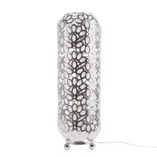 Beliani Lampa podłogowa Lampa podłogowa metalowa srebrna VOLTA 79297 - Lampy stojące - miniaturka - grafika 1