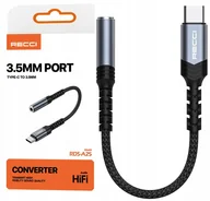 Adaptery i przejściówki - PRZEJŚCIÓWKA ADAPTER USB-C TYP C do AUX MINI JACK 3,5MM AUDIO RECCI - miniaturka - grafika 1