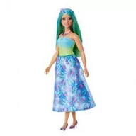 Lalki dla dziewczynek - Barbie Księżniczka Lalka Niebiesko-zielony strój Mattel - miniaturka - grafika 1