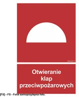Tablice BHP - SIGNPROJECT BB010 - Otwieranie klap przeciwpożarowych 500x740 - miniaturka - grafika 1