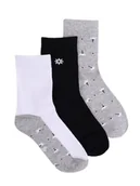 Skarpetki dla dzieci - Skarpety dziewczęce skarpetki dziecięce długie kwiatki 3PAK 39-41 YOCLUB - YoClub - miniaturka - grafika 1