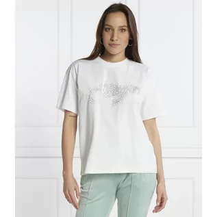 Koszulki i topy damskie - Juicy Couture T-shirt BOYFRIEND SCATTER DIAMANTE | Classic fit - grafika 1