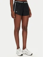 Spodenki damskie - Under Armour Szorty sportowe Tech™ Play Up 1389882 Czarny Regular Fit - miniaturka - grafika 1