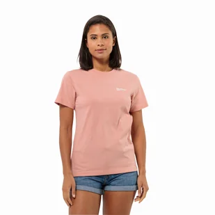 Damska koszulka Jack Wolfskin ESSENTIAL T W rose dawn - XS - Koszulki i topy damskie - miniaturka - grafika 1