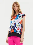 Koszulki i topy damskie - Joseph Ribkoff T-Shirt 241308 Kolorowy Regular Fit - miniaturka - grafika 1