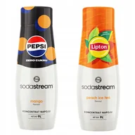 Syropy i koncentraty owocowe - Zestaw 2 koncentratów. Sodastream Pepsi MAX Mango + Lipton Ice Tea Peach - miniaturka - grafika 1
