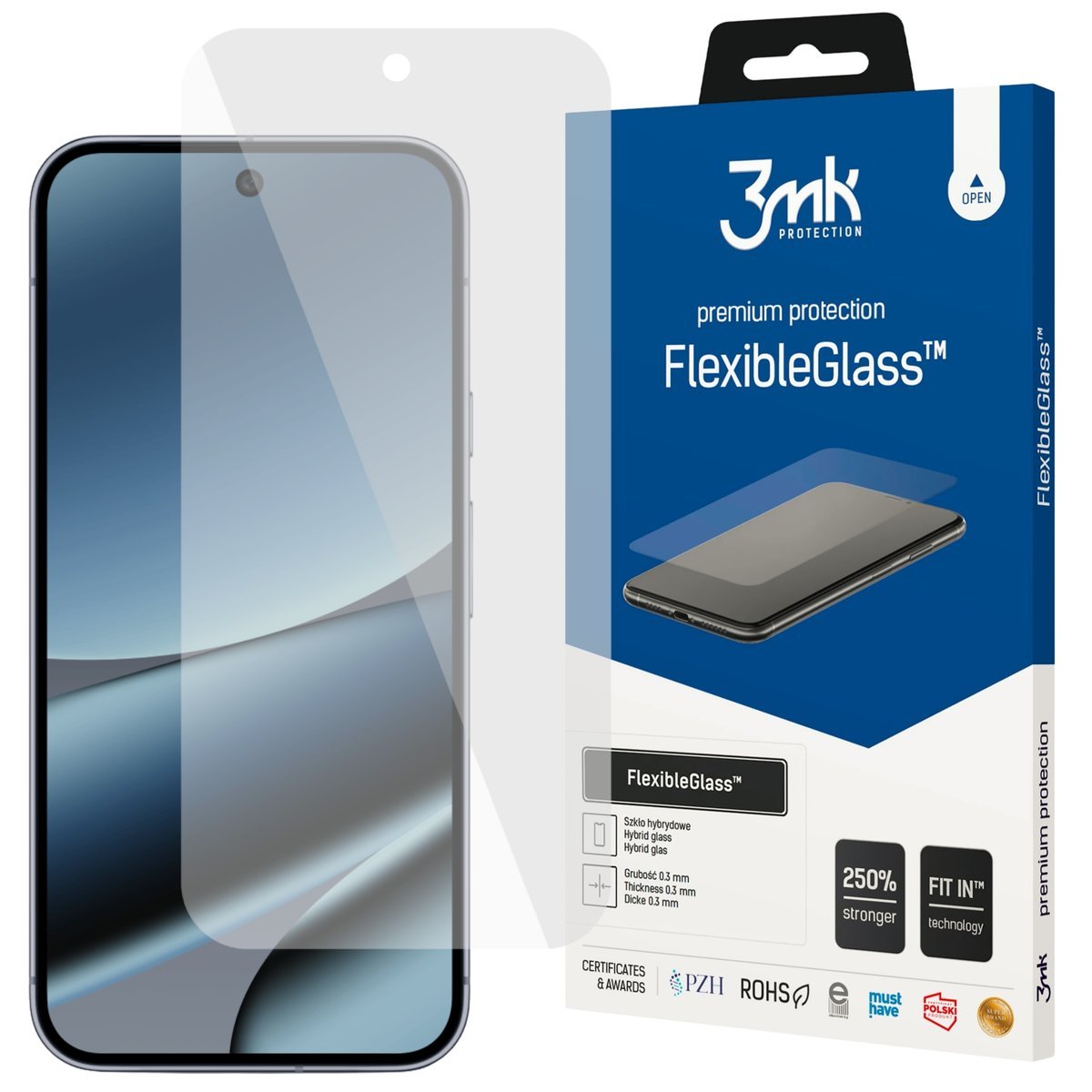 Nietłukące szkło hybrydowe Google Pixel 10 Pro XL, odporne na zarysowania, 0,3 mm grubości - FlexibleGlass 3mk