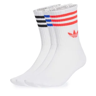 Zestaw 3 par wysokich skarpet unisex adidas 3-Stripes JV7404 Kolorowy - Skarpetki męskie - miniaturka - grafika 1