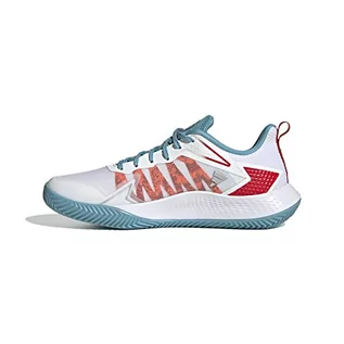 Trampki damskie - adidas Defiant Speed W Clay, Trampki damskie, Ftwr White/preloved Niebieski/Better Scarlet, 40 EU, Ftwr White Preloved Blue Better Scarlet, 40 EU - grafika 1