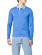 Koszulki męskie - GANT Oryginalny męski top Heavy Rugger Top, niebieski (pacific blue), XS - miniaturka - grafika 1