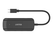Wtyczki i adaptery - UNITEK H1110B Aktywny HUB USB-C 3.1 3x USB-A HDMI 4K 30Hz - miniaturka - grafika 1