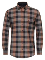 Koszule męskie - CASAMODA Koszula - Comfort fit - w kolorze czarno-pomarańczowo-szarym - miniaturka - grafika 1