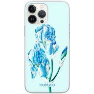 Etui i futerały do telefonów - Etui do Apple IPHONE 5/5S/SE Kwiaty 025 Babaco Nadruk pełny Niebieski - miniaturka - grafika 1