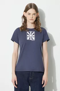 Koszulki sportowe damskie - Columbia t-shirt sportowy Sun Trek kolor granatowy 1931753 - grafika 1