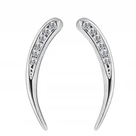 Kolczyki - NAUSZNICE SREBRNE Z CYRKONIAMI SWAROVSKI Pr.925 - miniaturka - grafika 1