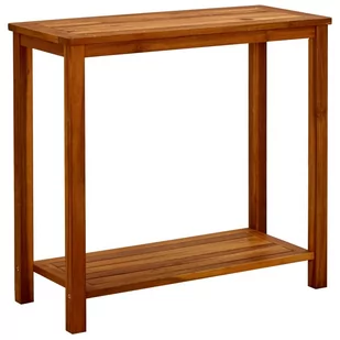 vidaXL Ogrodowy stolik konsolowy, 80x35x75 cm, lite drewno akacjowe - Stoły ogrodowe - miniaturka - grafika 1